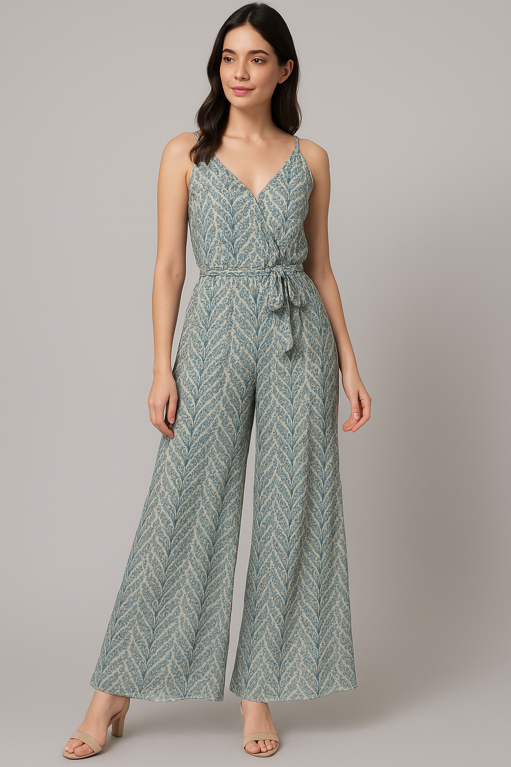 Morpich Block Digital Printed Fabric  - Pure Georgette