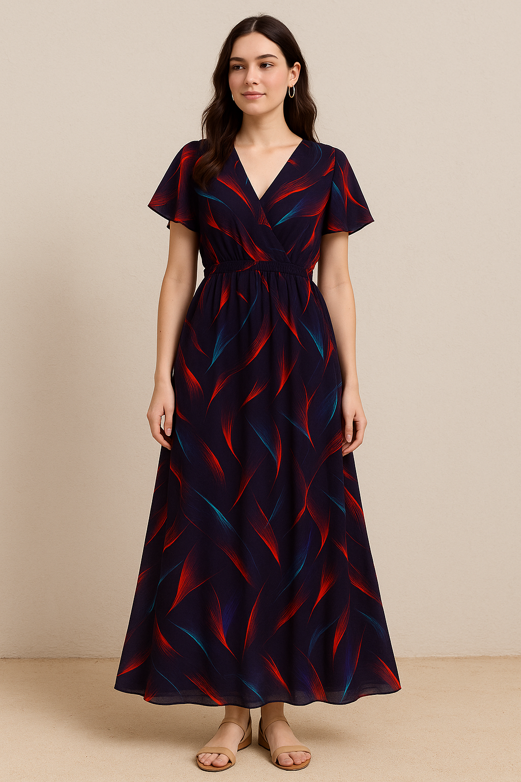 Abstract Digital Printed Pure Cotton Fabric by FAB VOGUE Studio