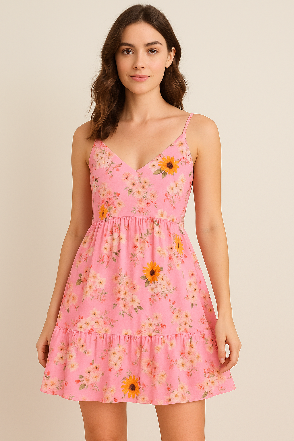 FAB VOGUE Studio - Classy Pink Ditsy Digital Printed Fabric