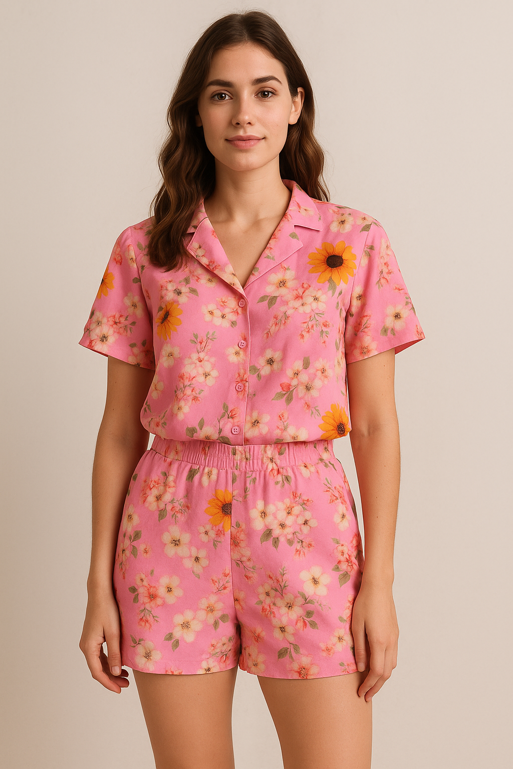 FAB VOGUE Studio - Classy Pink Ditsy Digital Printed Fabric