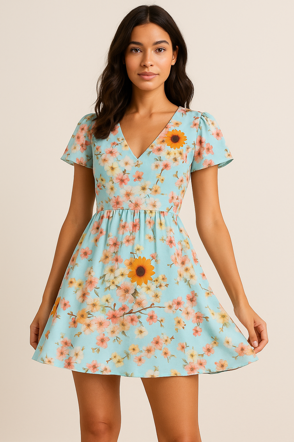 Floral Digital Printed Pure Cotton Fabric from FAB VOGUE Studio