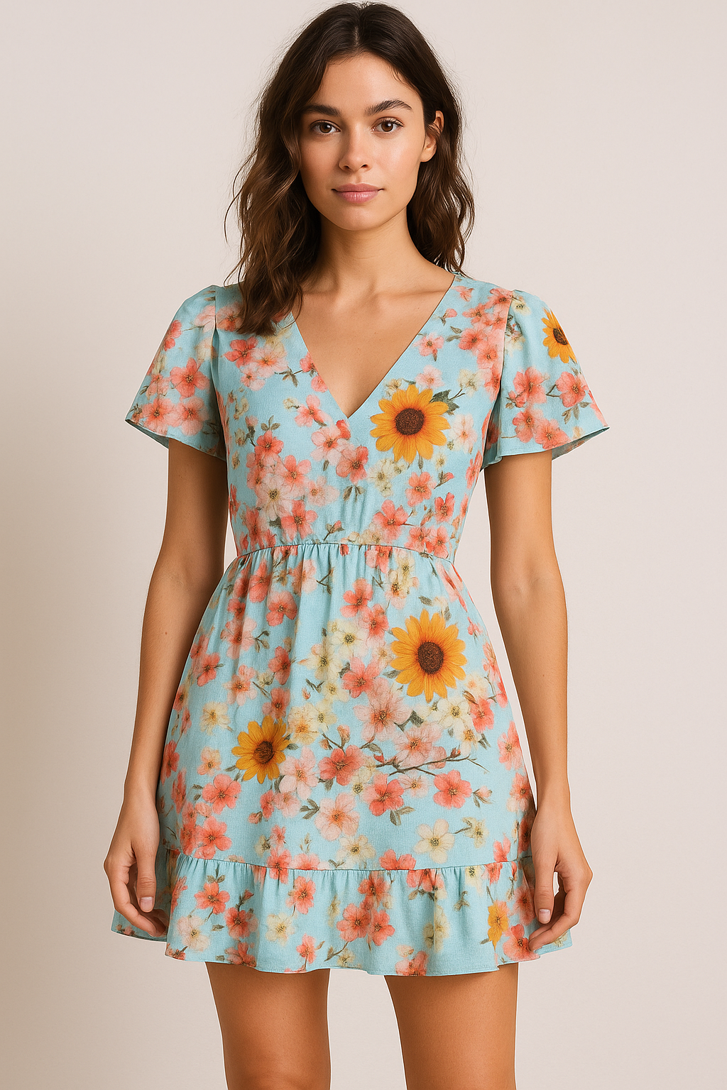 Floral Digital Printed Pure Cotton Fabric from FAB VOGUE Studio