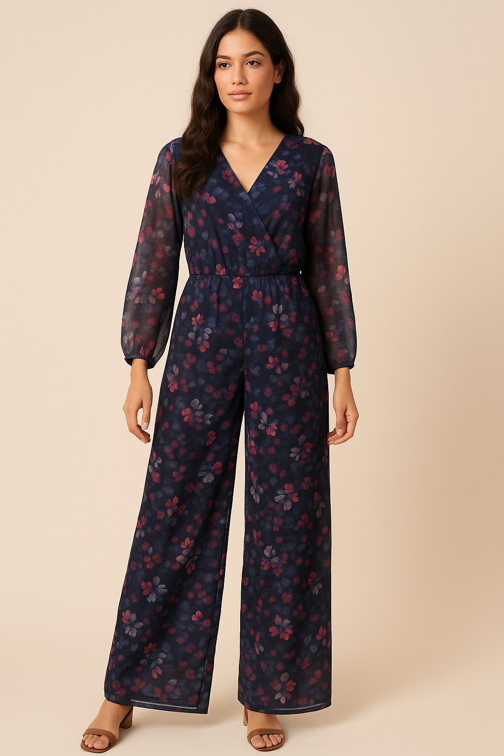 Gorgeous Blue Ditsy Digital Printed Fabric by FAB VOGUE Studio