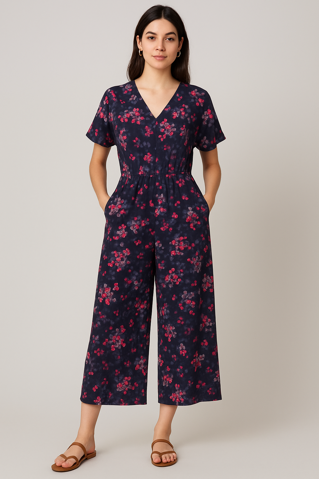 Gorgeous Blue Ditsy Digital Printed Fabric by FAB VOGUE Studio