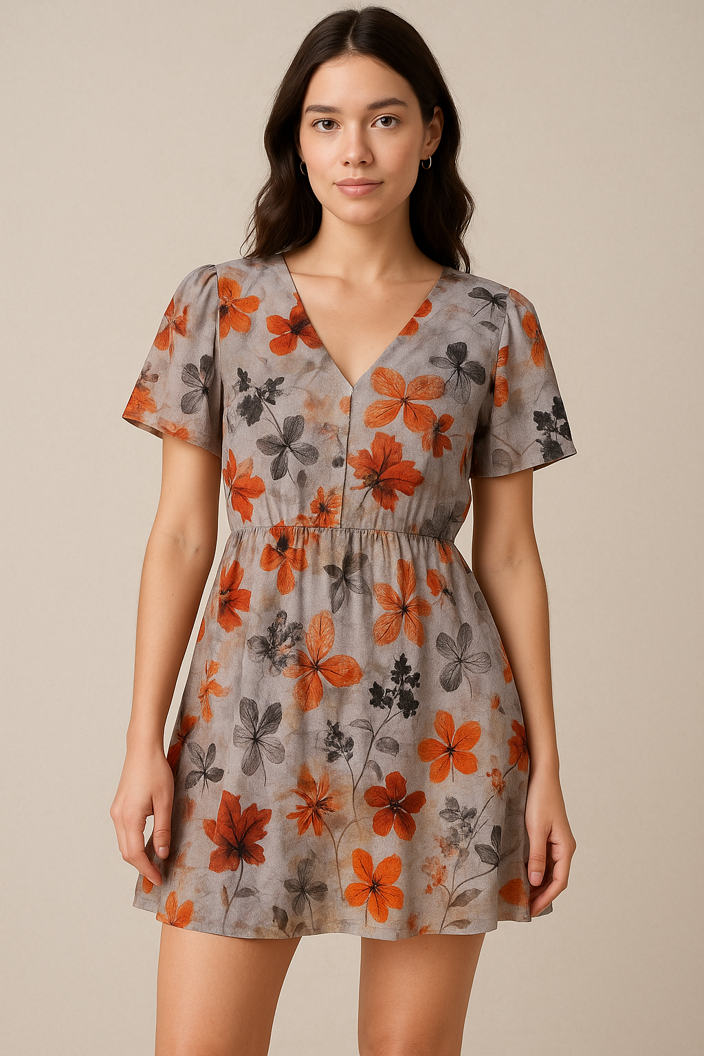 Gorgeous abstract digital printed cotton fabric by FAB VOGUE Studio