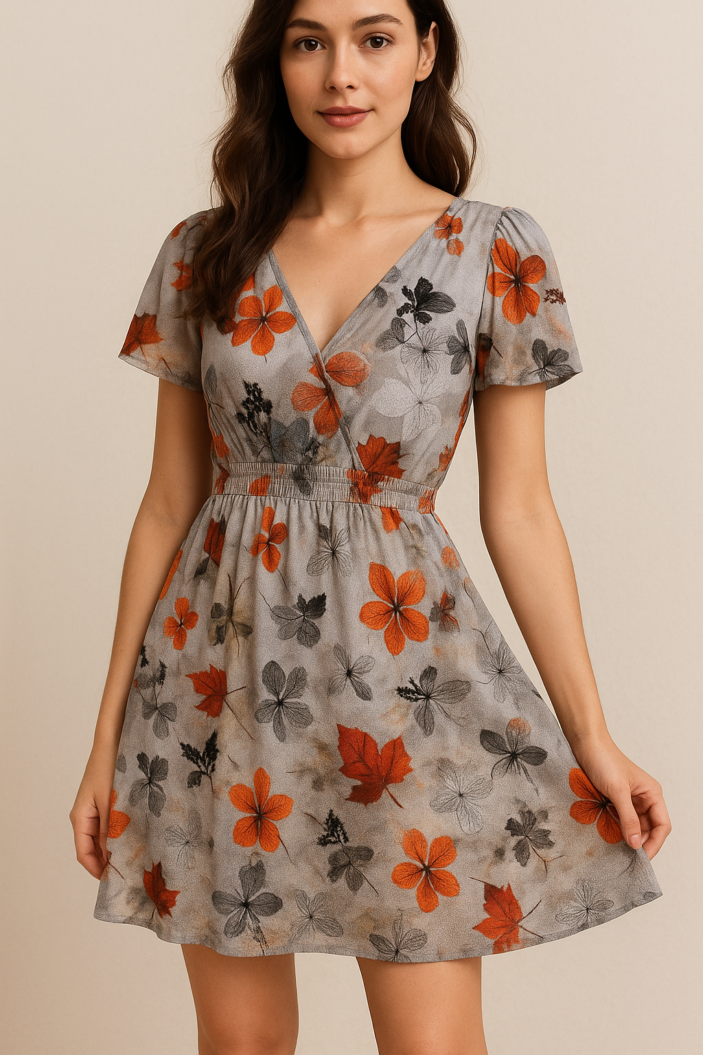 Gorgeous abstract digital printed cotton fabric by FAB VOGUE Studio