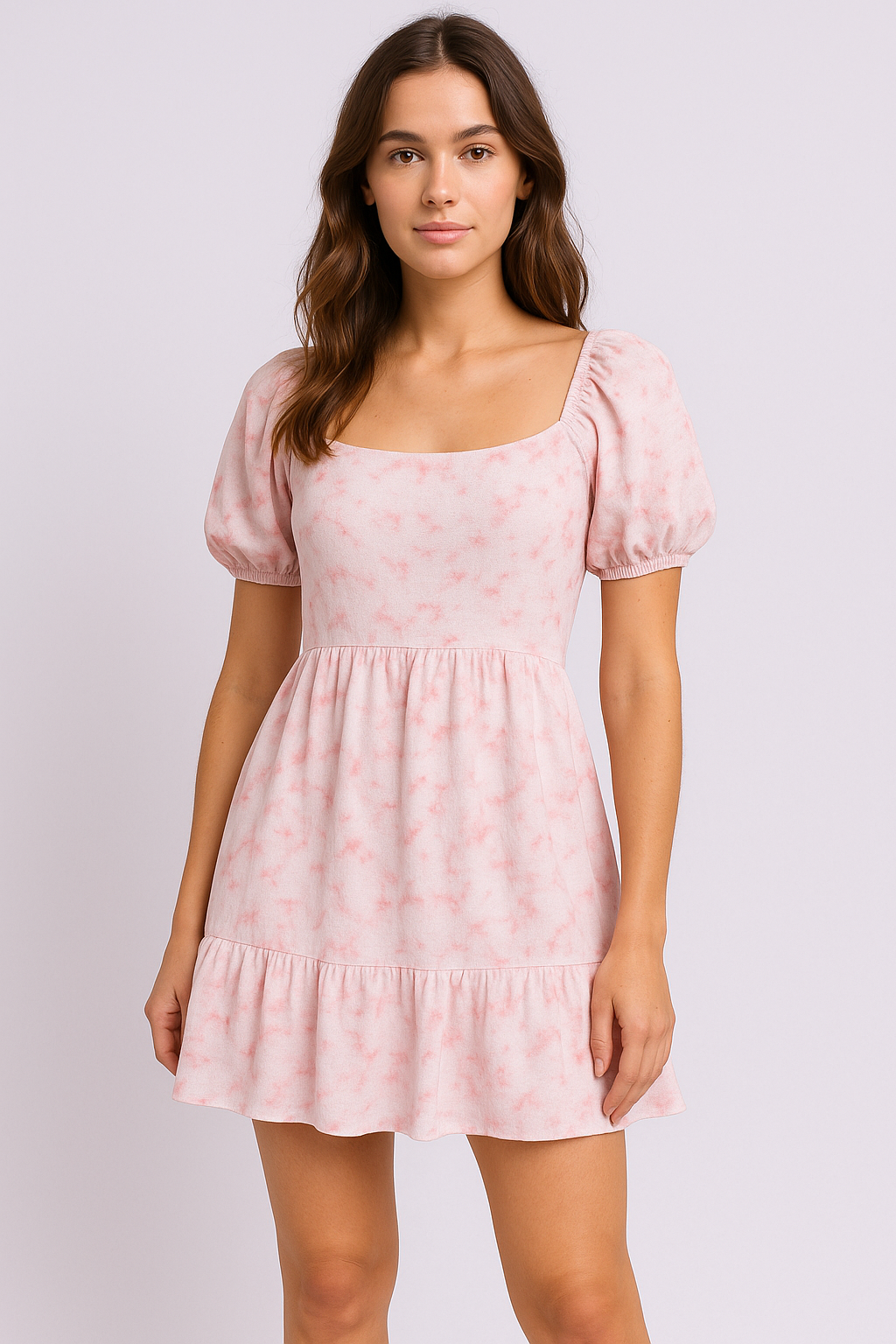 Pink Abstract Pure Cotton Printed Fabric