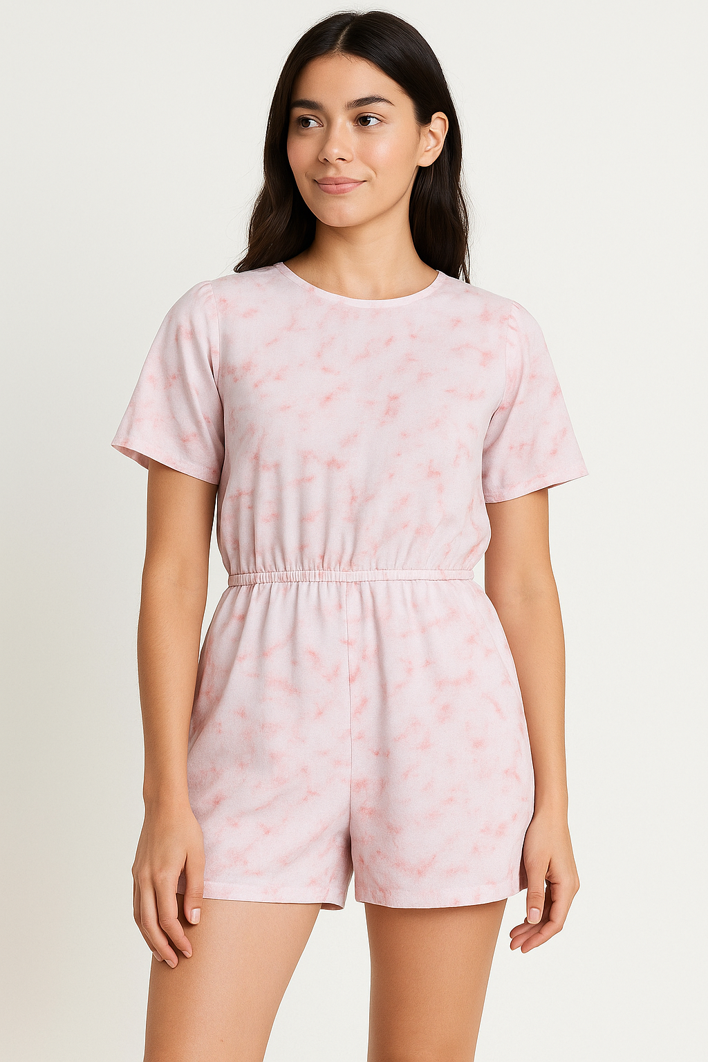 Pink Abstract Pure Cotton Printed Fabric