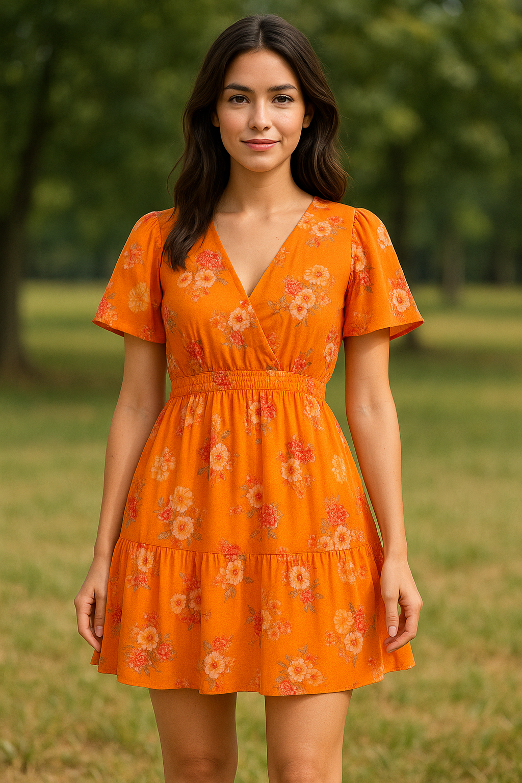 Mustard Yellow Flower Printed Pure Cotton Fabric Material