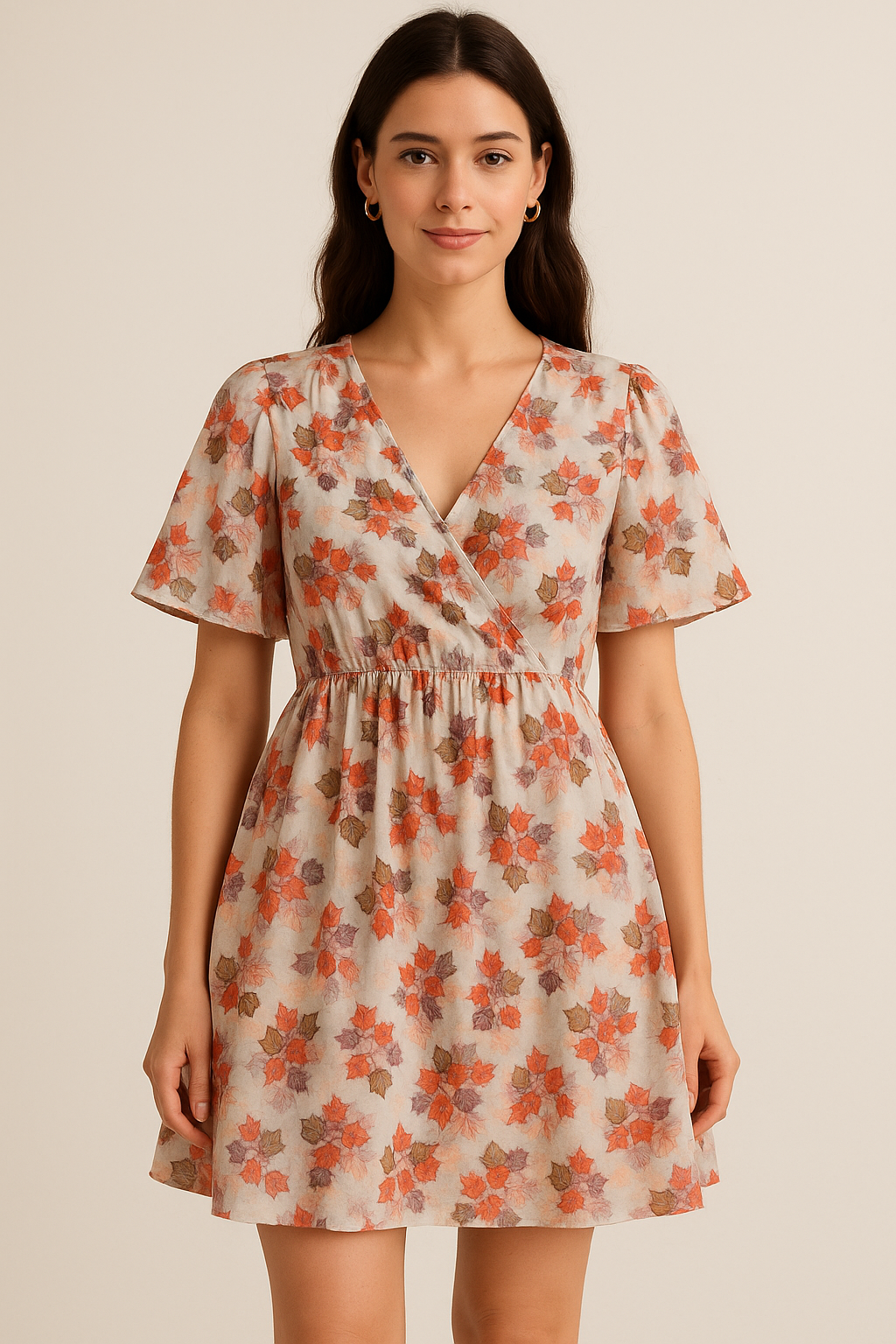 Multicolor Leaves Pure Cotton Printed Fabric Material