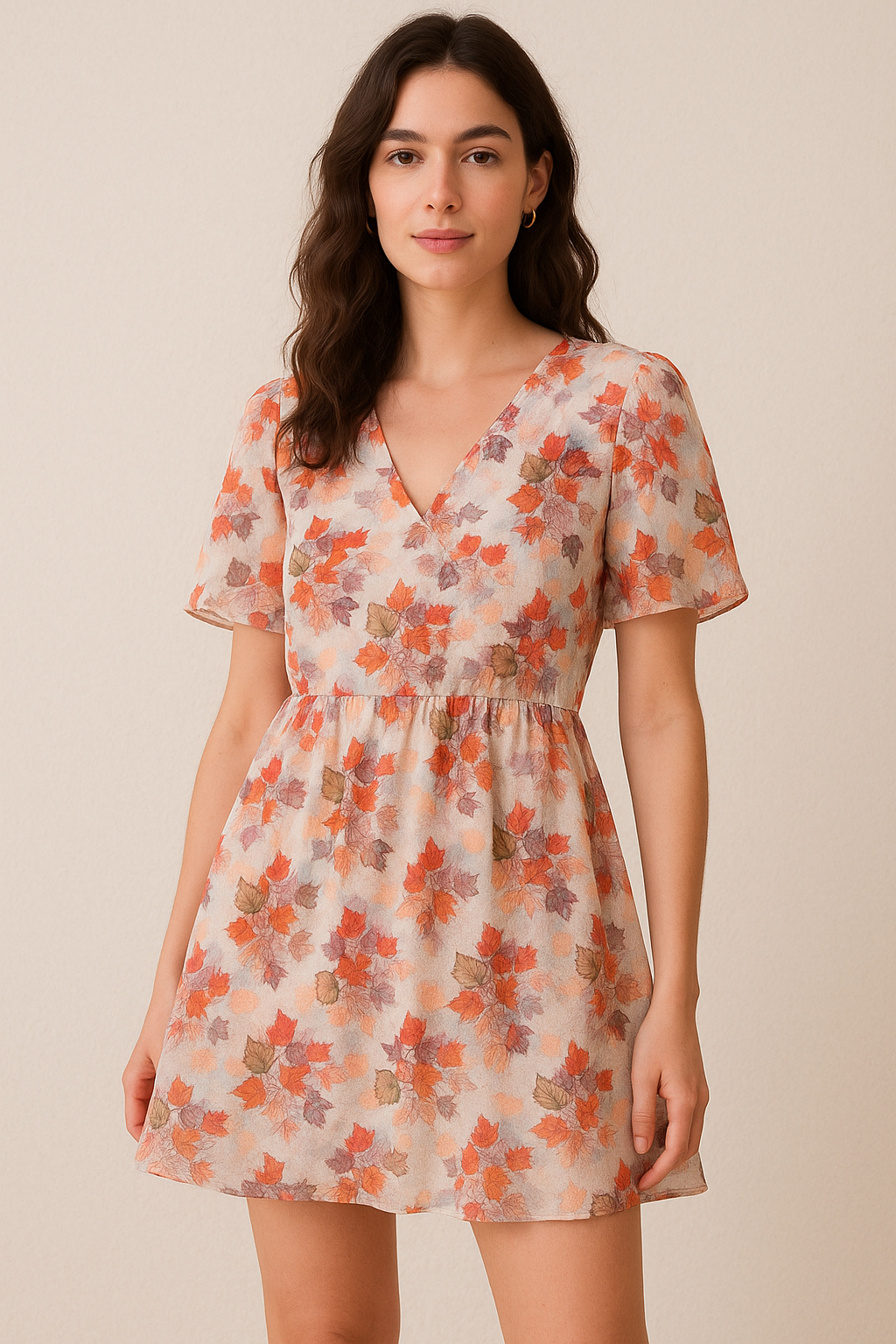 Multicolor Leaves Pure Cotton Printed Fabric Material