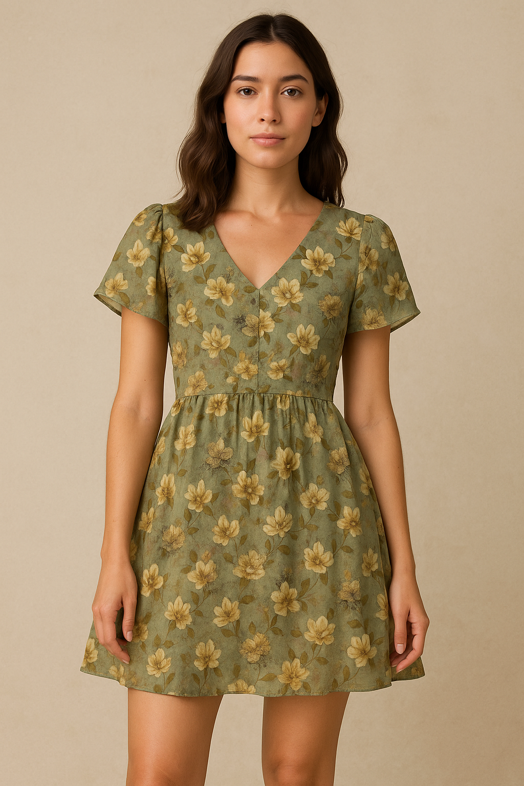 Green Gray Pure Cotton Printed Fabric Material