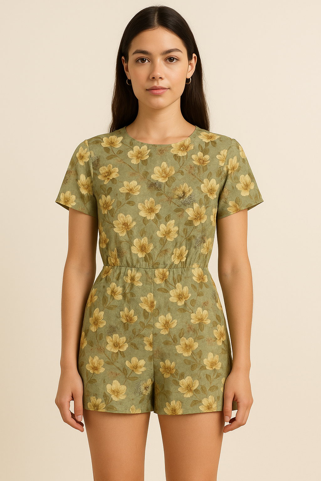 Green Gray Pure Cotton Printed Fabric Material