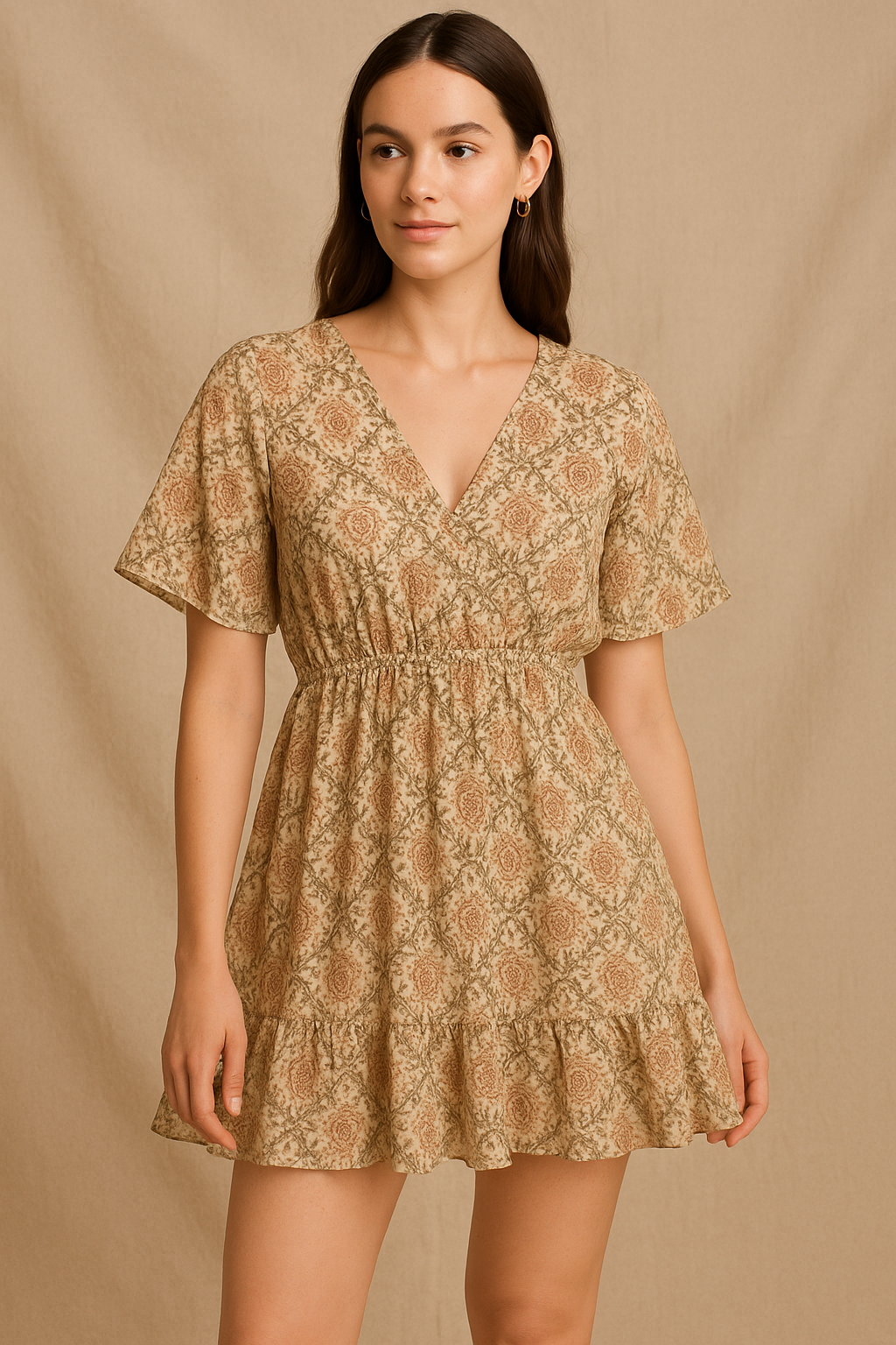 Golden Festive Pure Cotton Printed Fabric Material