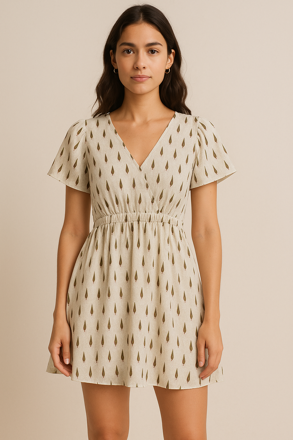 Cantera Leaves Pure Cotton Printed Fabric Material