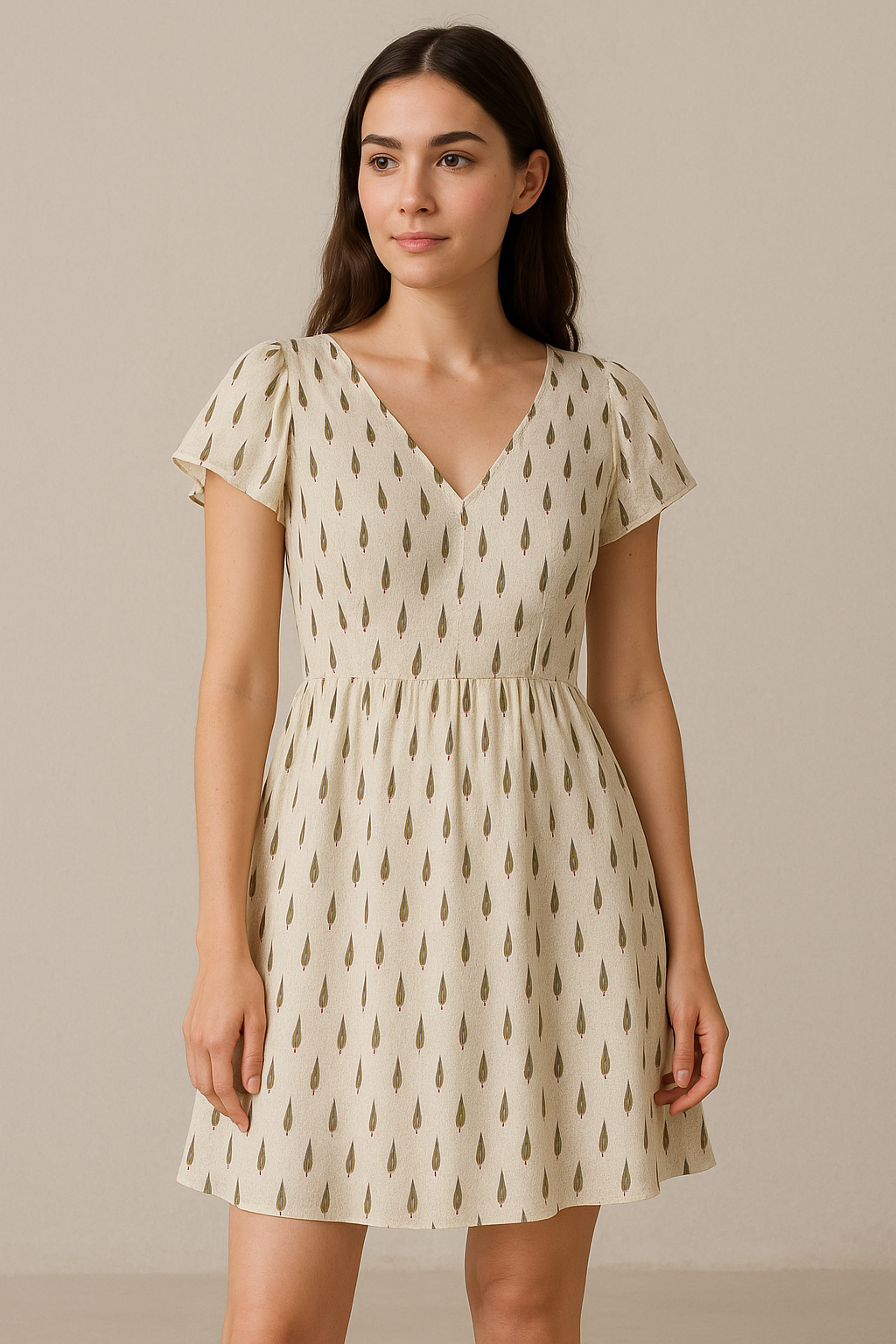 Cantera Leaves Pure Cotton Printed Fabric Material