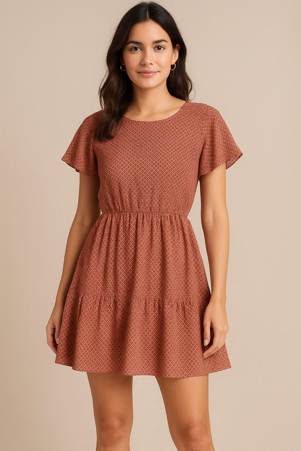 Summer Season Tiny Moroccan Digital Printed Fabric - Pure Cotton