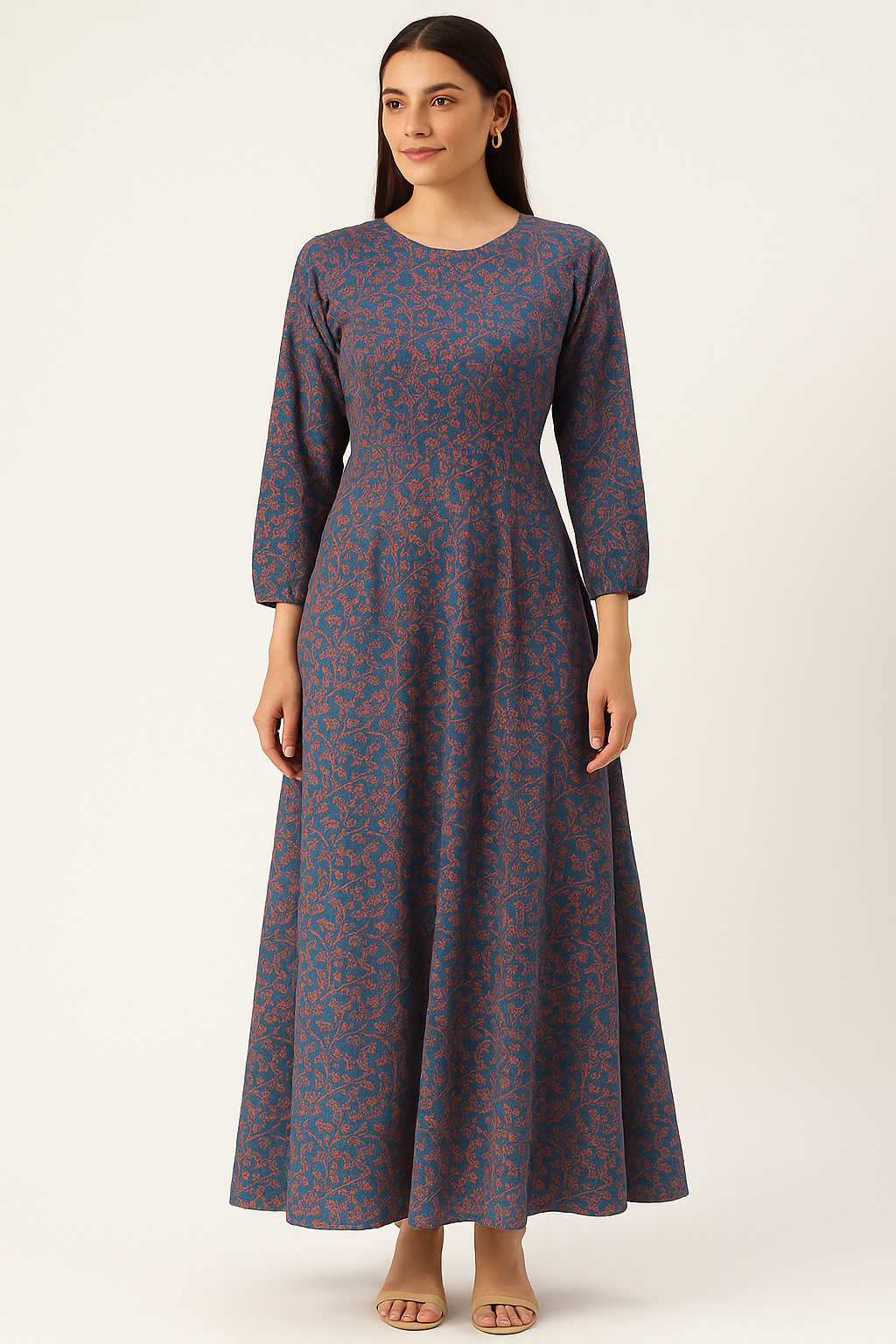 Winter Fallen Red Branches Digital Printed Fabric - Pure Cotton