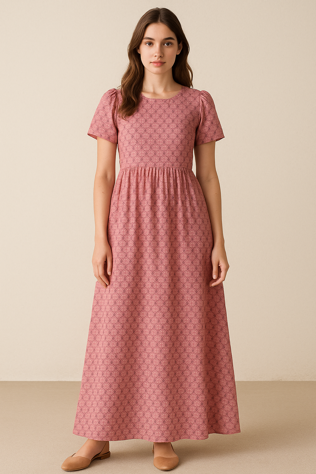 Hot Pink Summer Quatrefoil Digital Printed Fabric - Pure Cotton