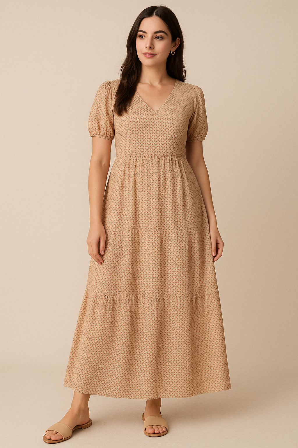 Tiny Red Elliptic Leaves Seamless Repeat Digital Printed Fabric - Pure Cotton