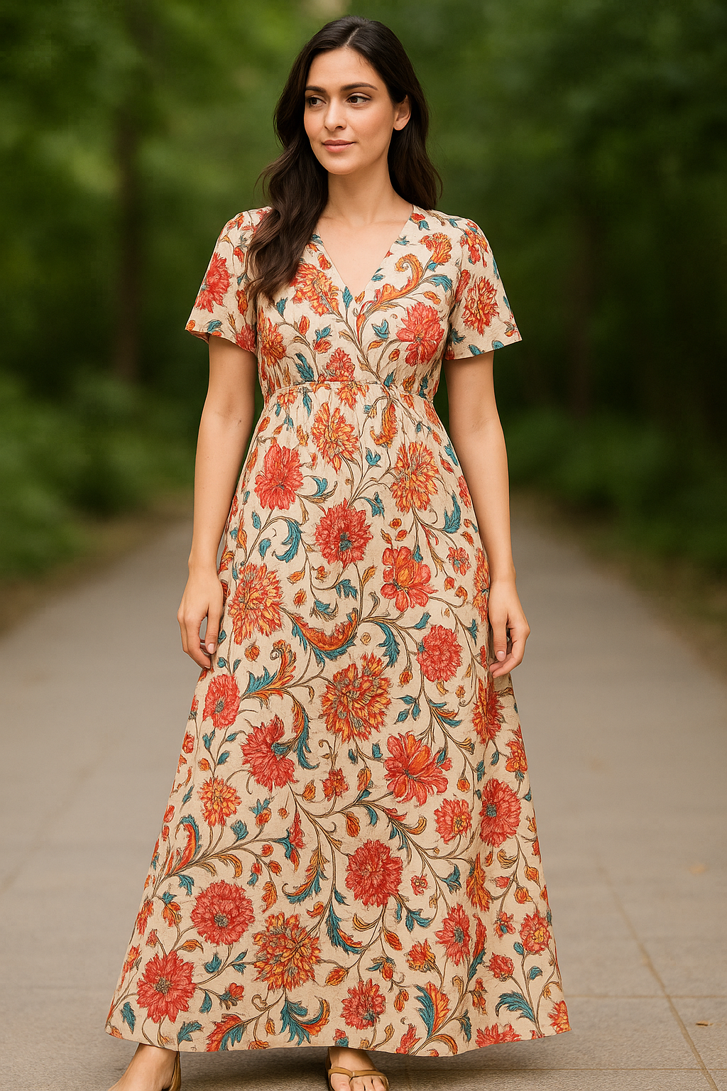 Damask Multi-Color Digital Printed Fabric - Pure Cotton