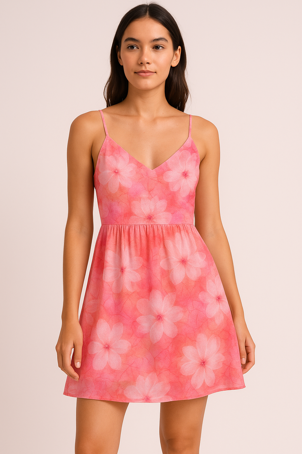 Beautiful Red Floral Digital Printed Fabric - Pure Cotton