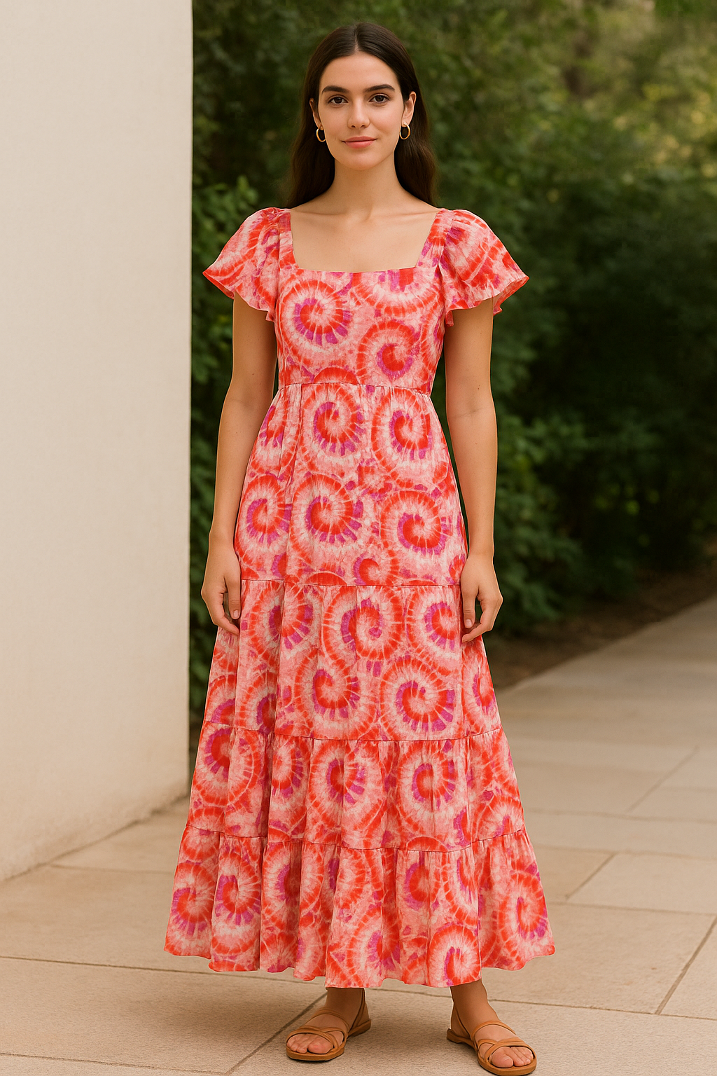 Multicolour Spiral Chain Tiny And Big Digital Printed Fabric - Pure Cotton