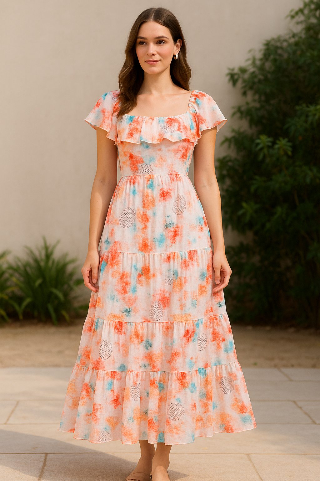 Morden Abstract Spotted Art Digital Printed Fabric - Pure Cotton