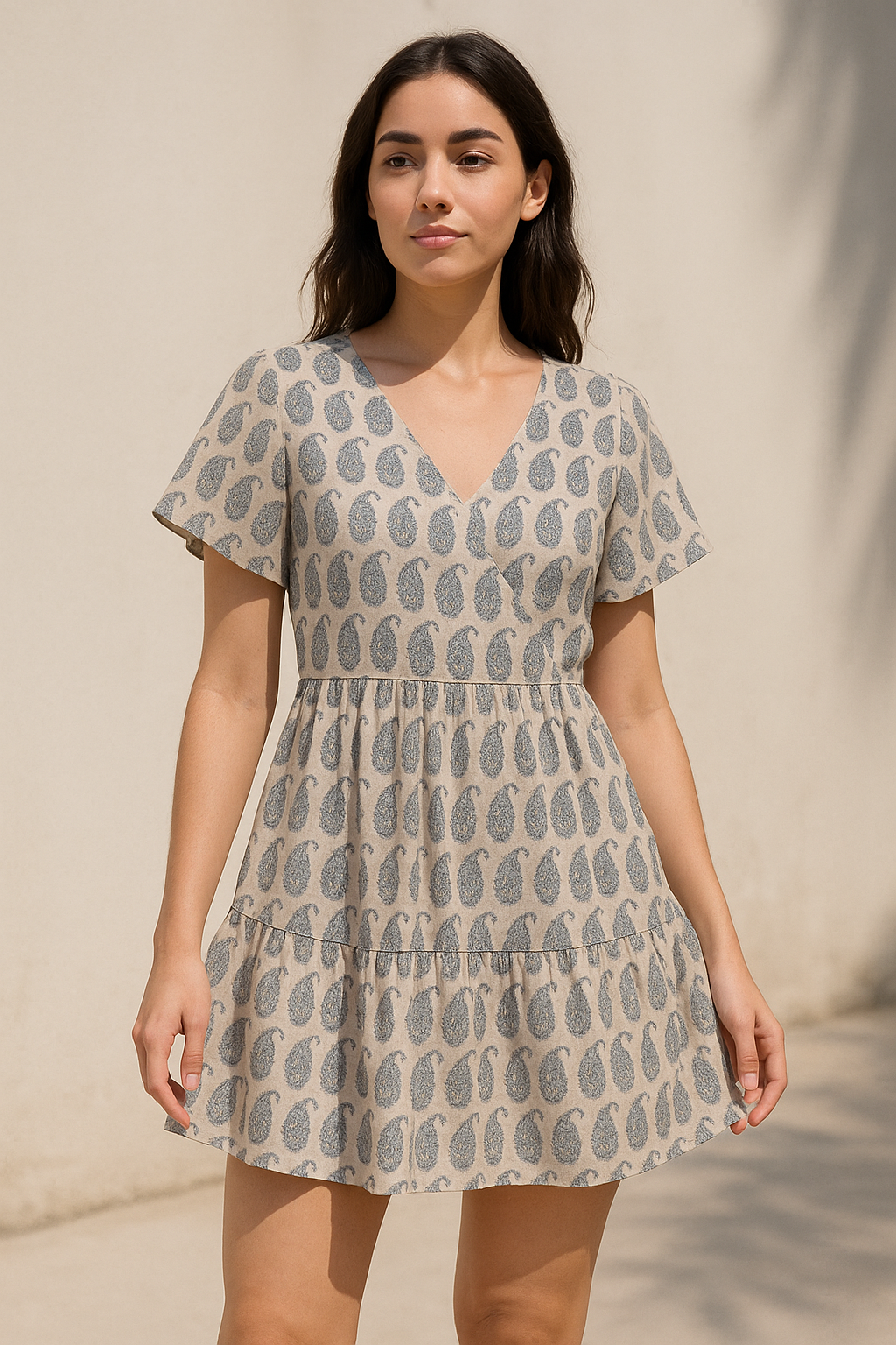 Small Mango Inside Tiny Design Look Digital Printed Fabric - Pure Cotton