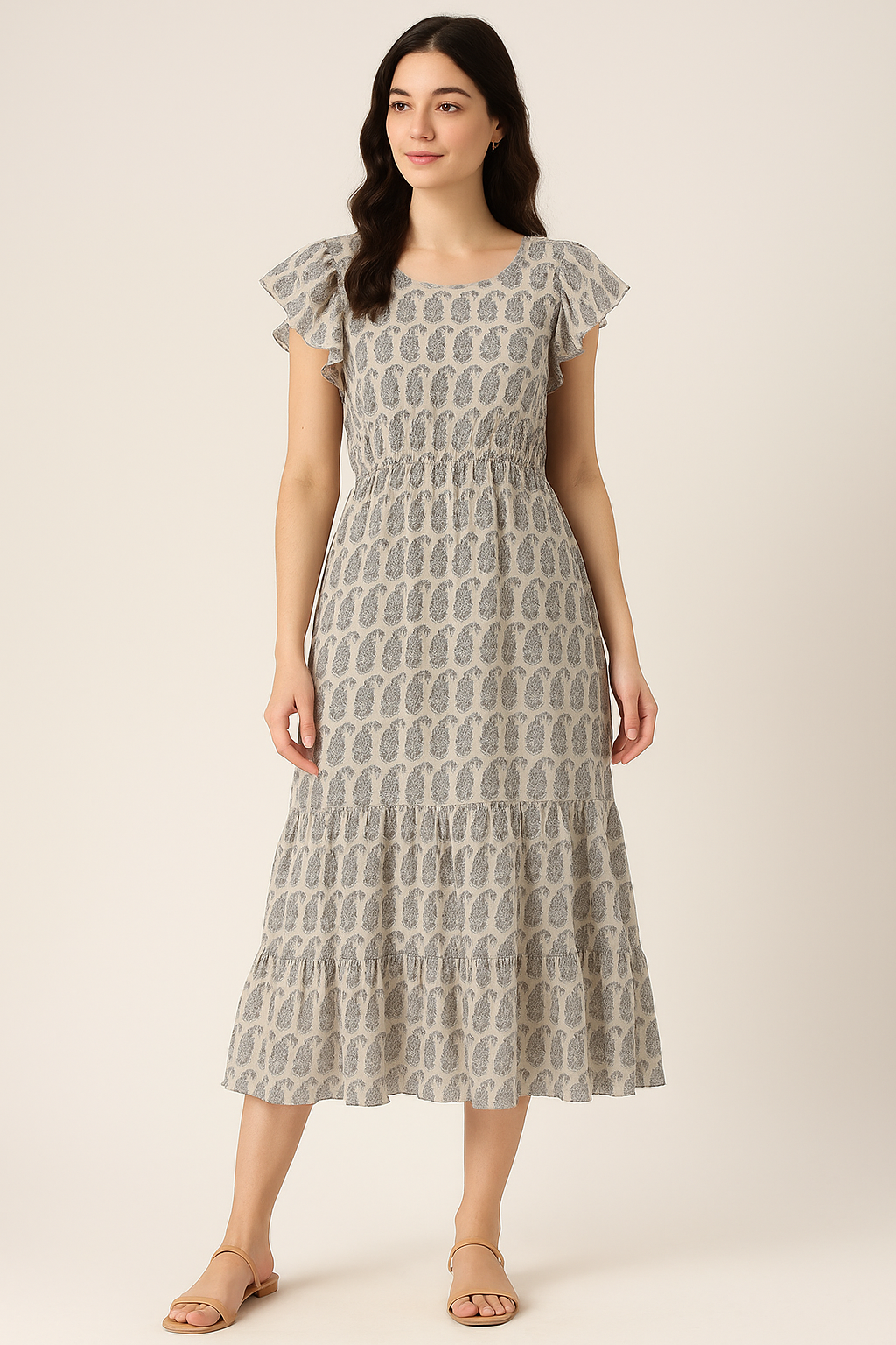 Small Mango Inside Tiny Design Look Digital Printed Fabric - Pure Cotton