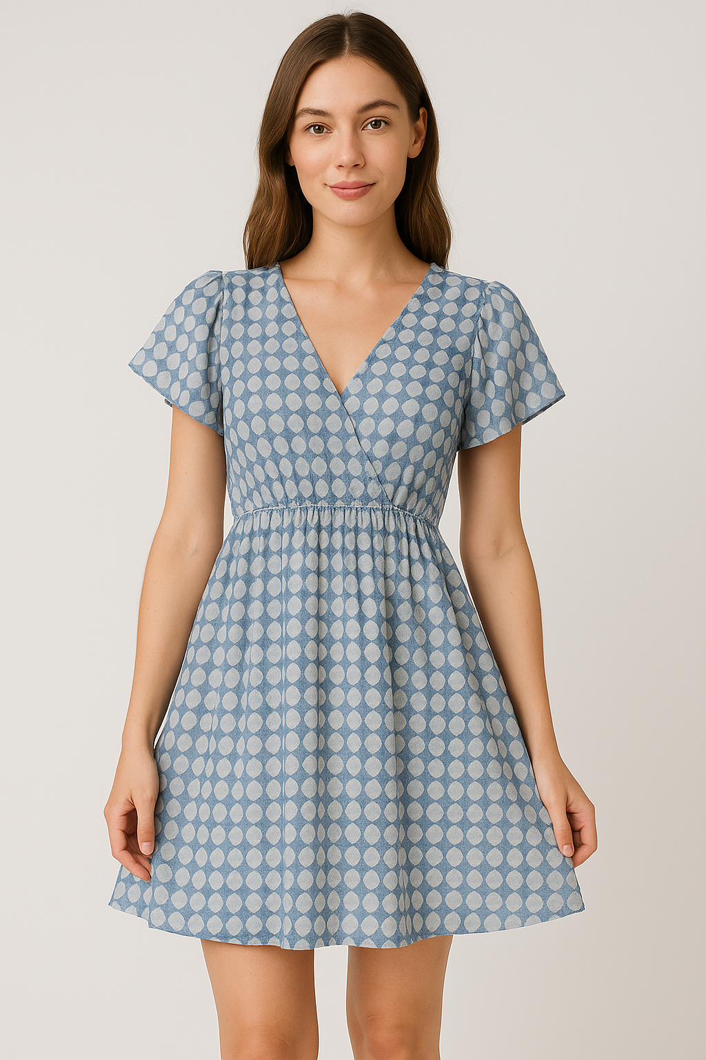 Tiny Repeat Puzzle Balls Circle Digital Printed Fabric - Pure Cotton