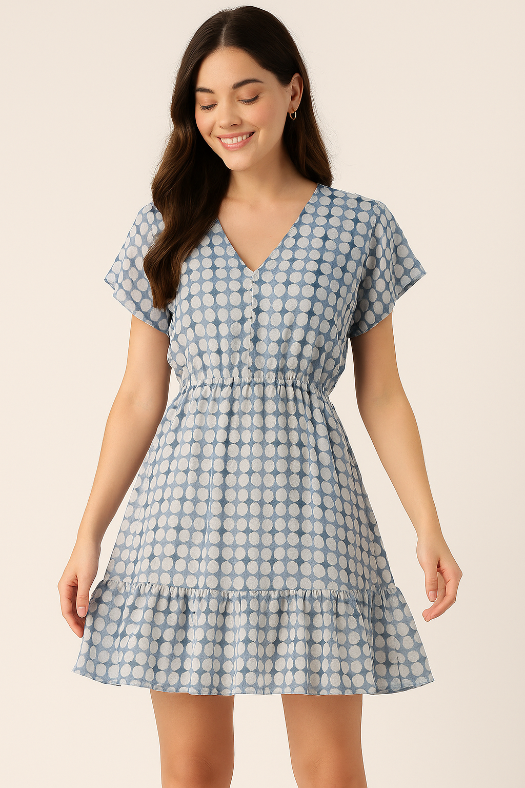 Tiny Repeat Puzzle Balls Circle Digital Printed Fabric - Pure Cotton