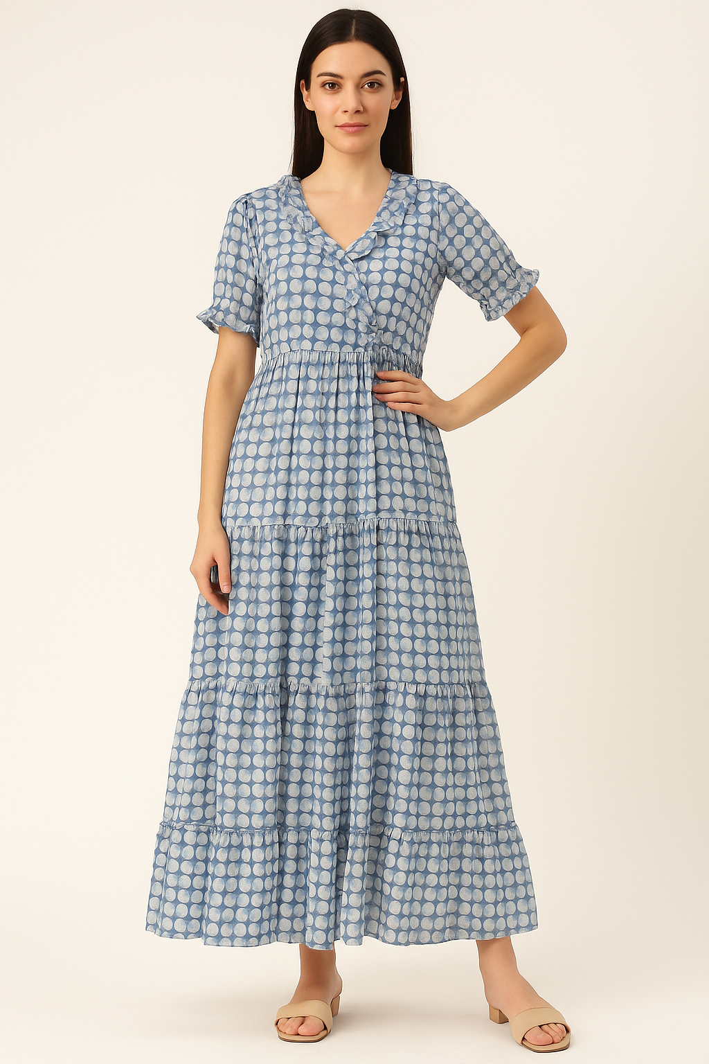 Tiny Repeat Puzzle Balls Circle Digital Printed Fabric - Pure Cotton