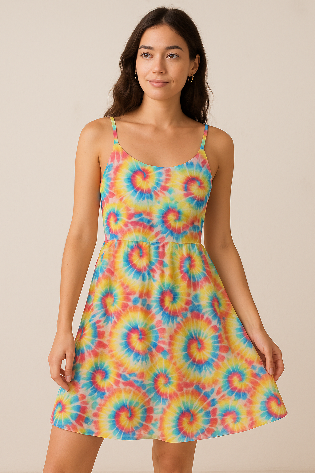 Rainbow Rounded Gradient Digital Printed Fabric - Cotton