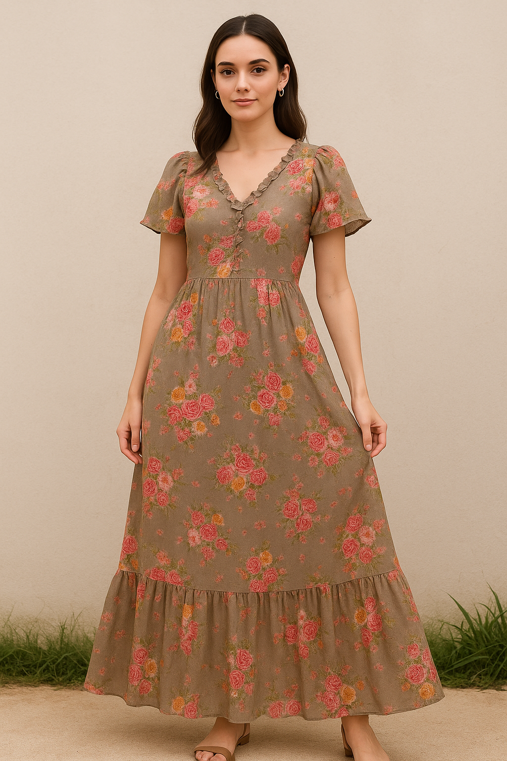 Fragrance Multitype Of Flower Digital Printed Fabric - Cotton