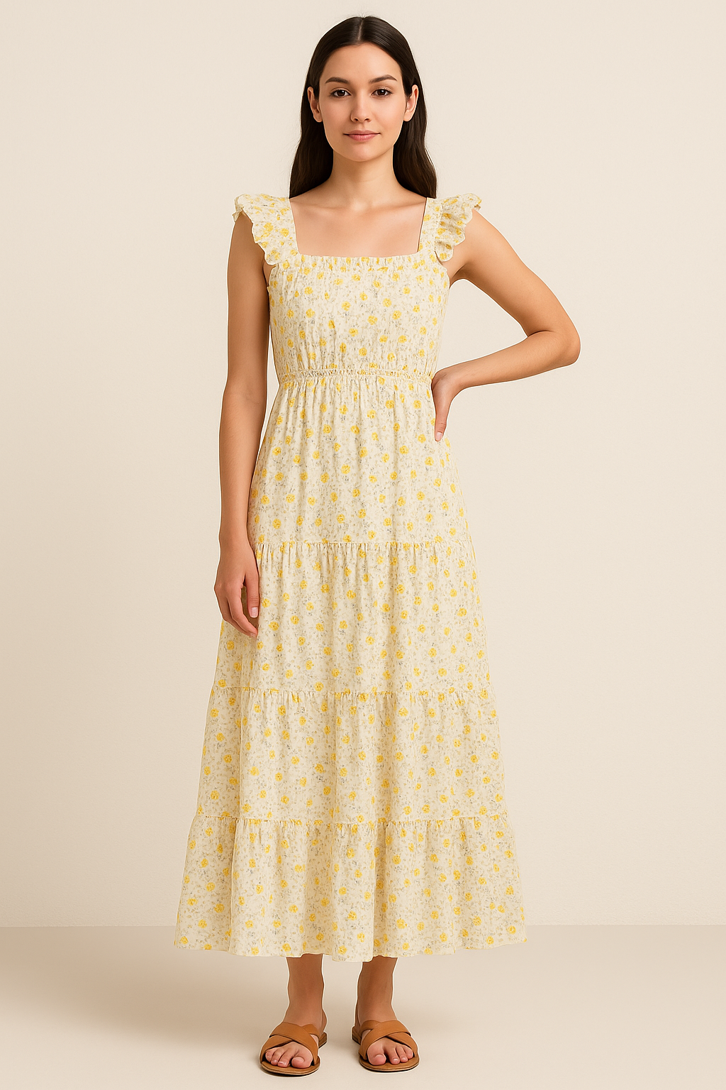 Decorative Tiny Chintz With Violet Flower Digital Printed Fabric - Cotton