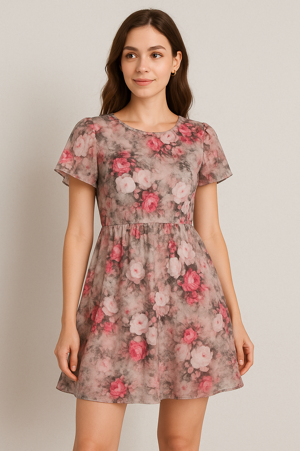 Vintage Floral Art Collection Digital Printed Fabric - Cotton