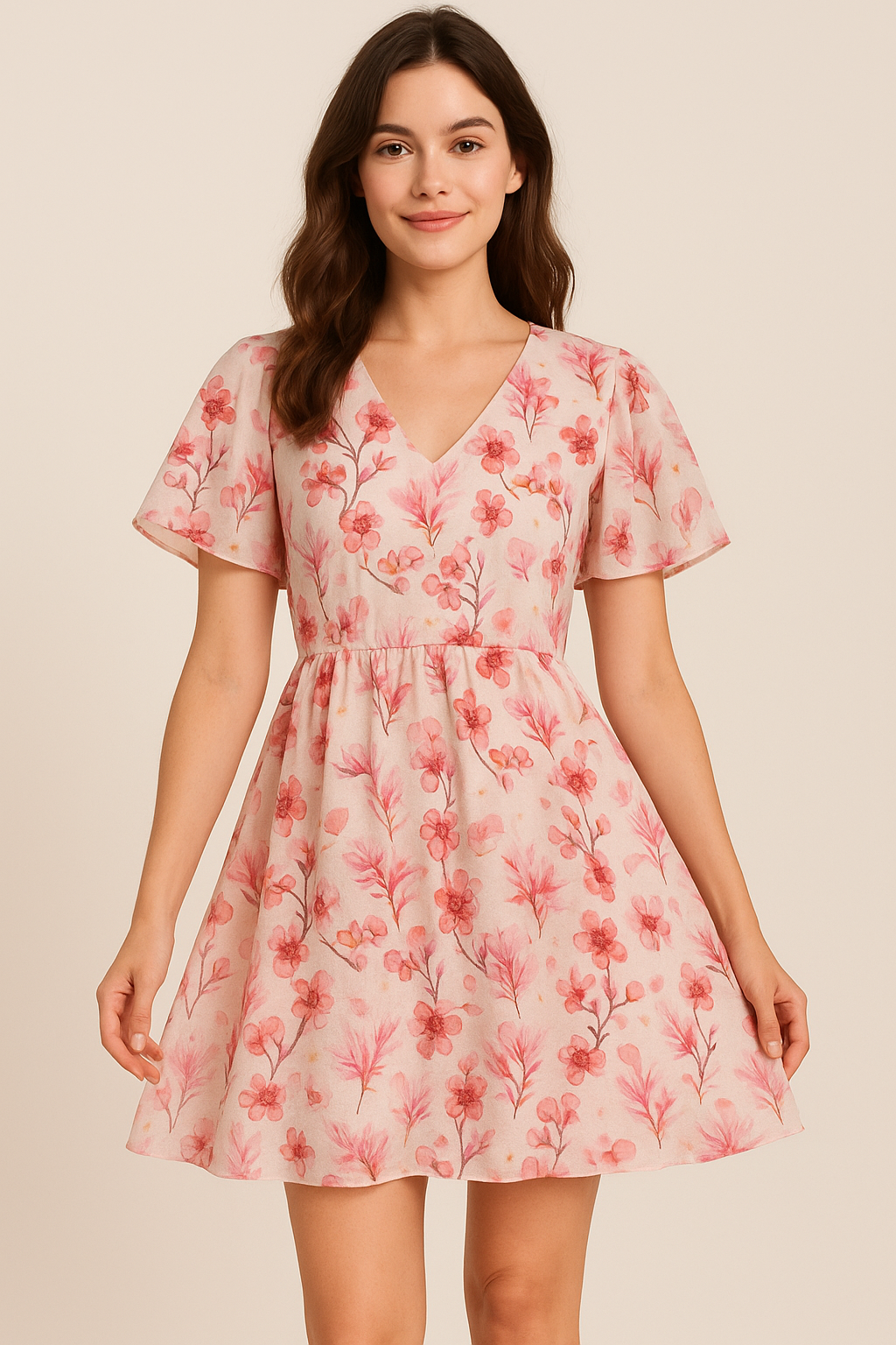 Morden Rainbow Chintz Floral Flower Digital Printed Fabric - Cotton