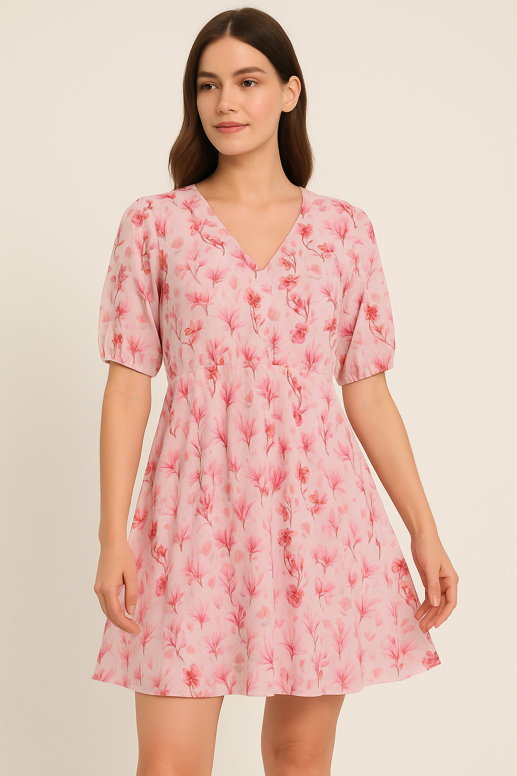 Morden Rainbow Chintz Floral Flower Digital Printed Fabric - Cotton