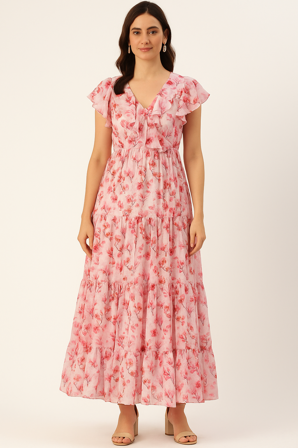 Morden Rainbow Chintz Floral Flower Digital Printed Fabric - Cotton