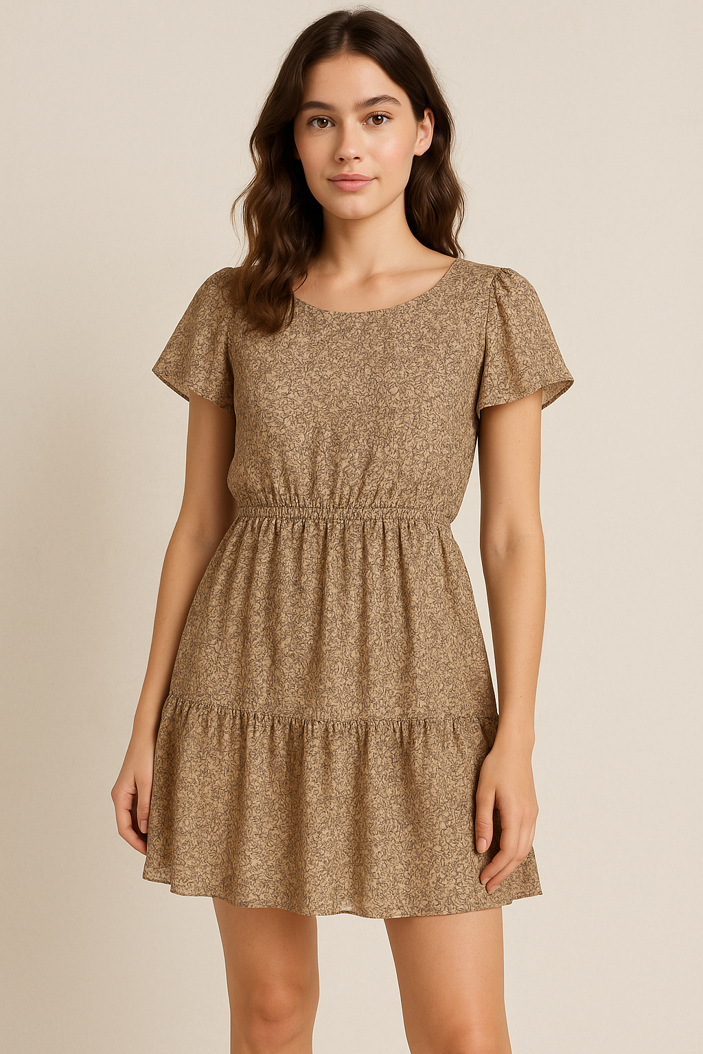 Decorative Bright Leaves Of Branch Digital Printed Fabric - Cotton