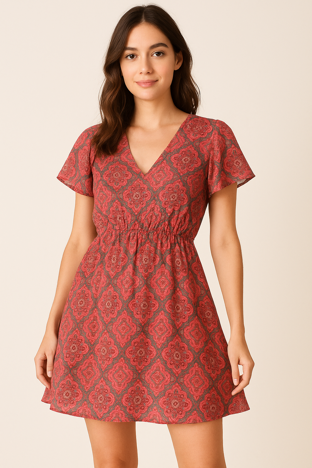 Decorative Morden Lifestyle Medallion Digital Printed Fabric - Cotton