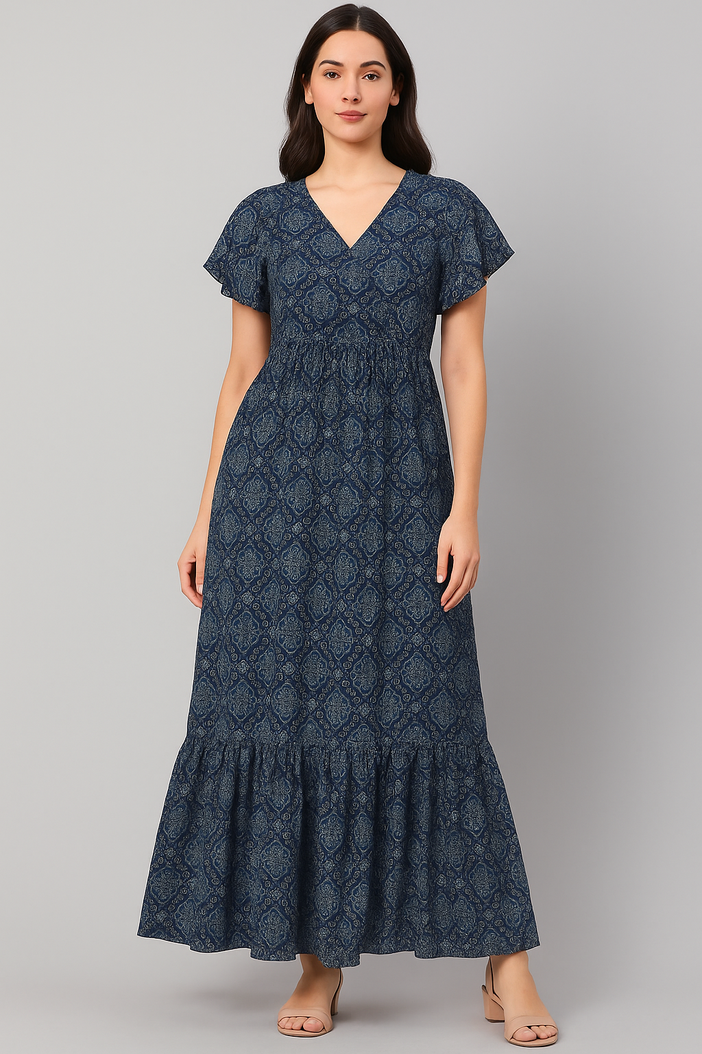 Morden Ogee Seamless Repeat Digital Printed Fabric - Cotton