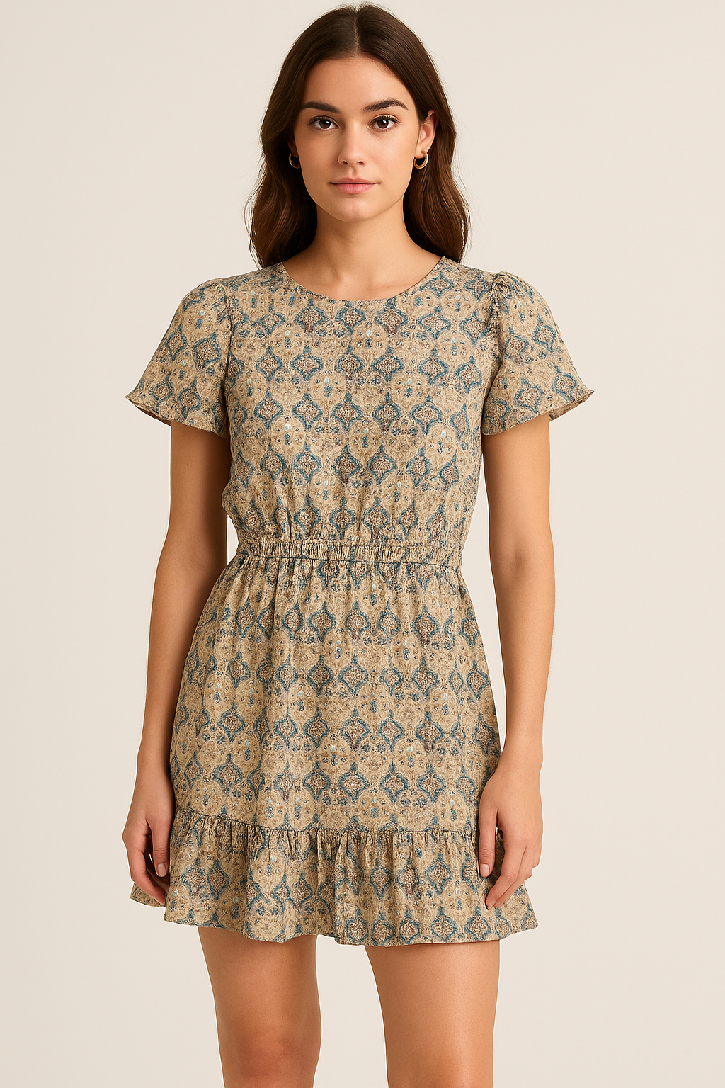 Old And Vintage Creative Digital Printed Fabric - Pure Cotton