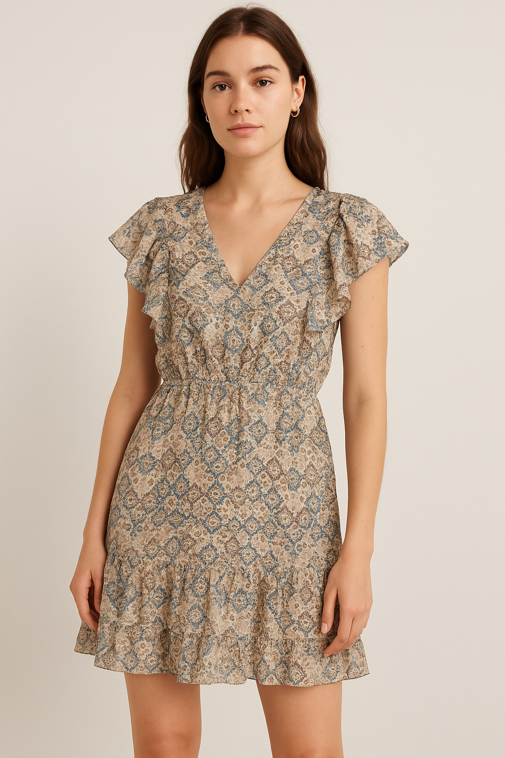 Old And Vintage Creative Digital Printed Fabric - Pure Cotton