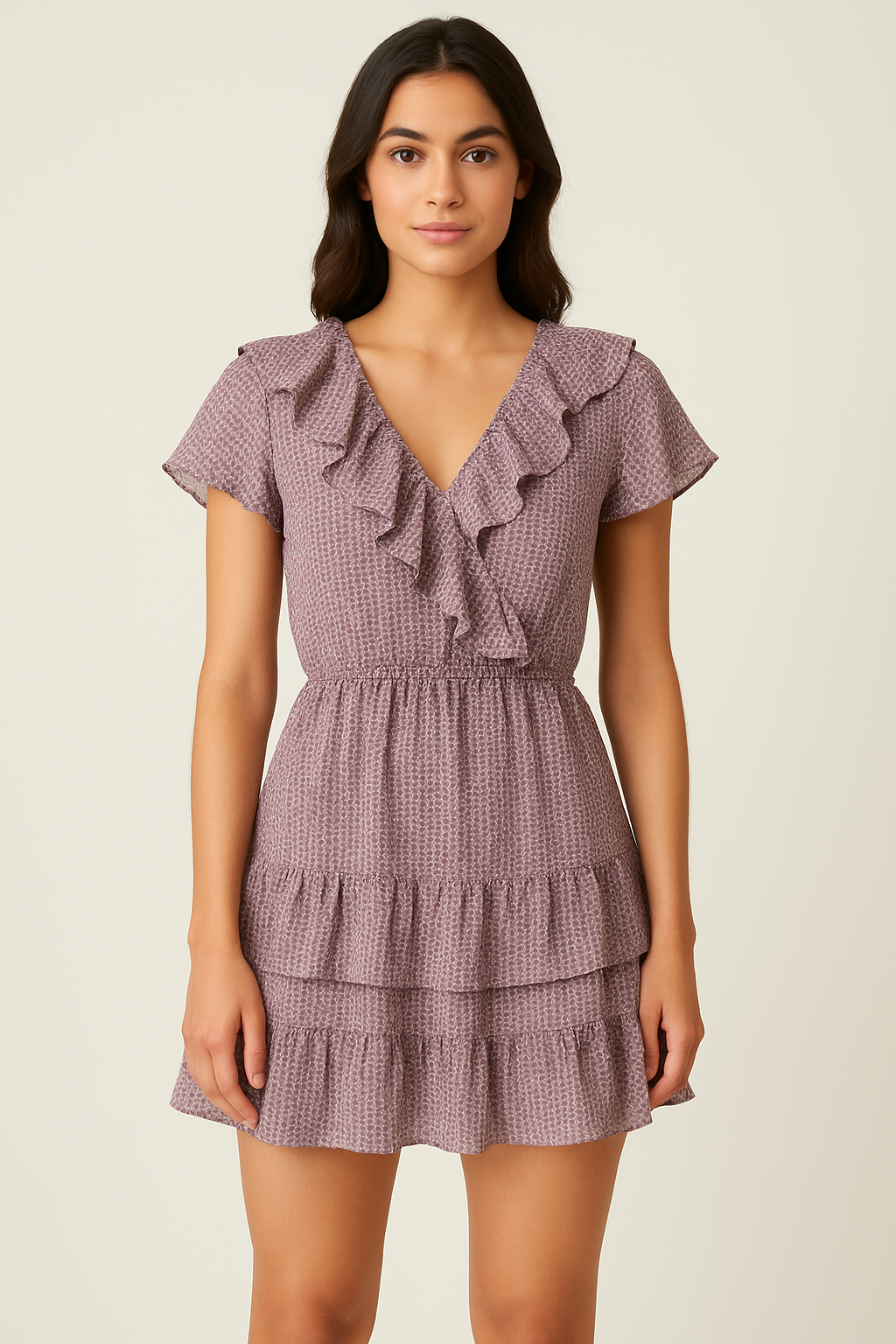 Seamless Link Abstract With Old Lavender Digital Printed Fabric - Pure Cotton