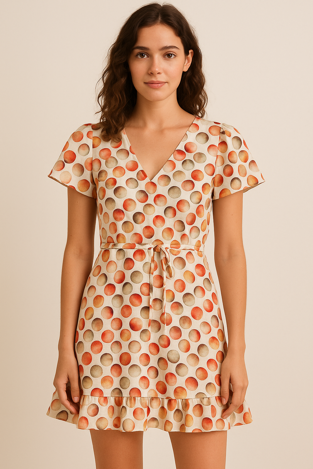 Creative Morden Round Gradient Digital Printed Fabric - Pure Cotton