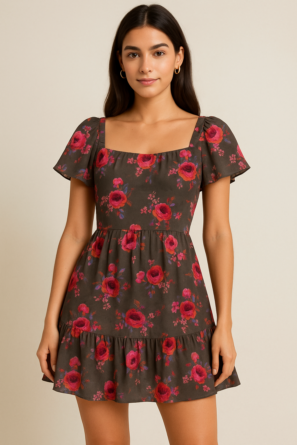 Decorative Bunch Of Colorful Tangle Digital Printed Fabric - Pure Cotton