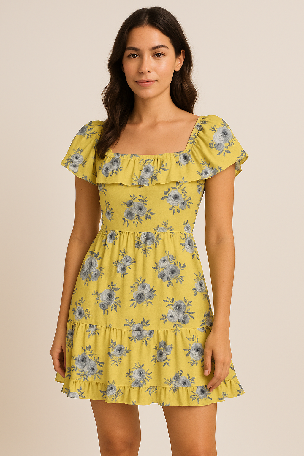 Vintage Art Of Flower Digital Printed Fabric - Pure Cotton