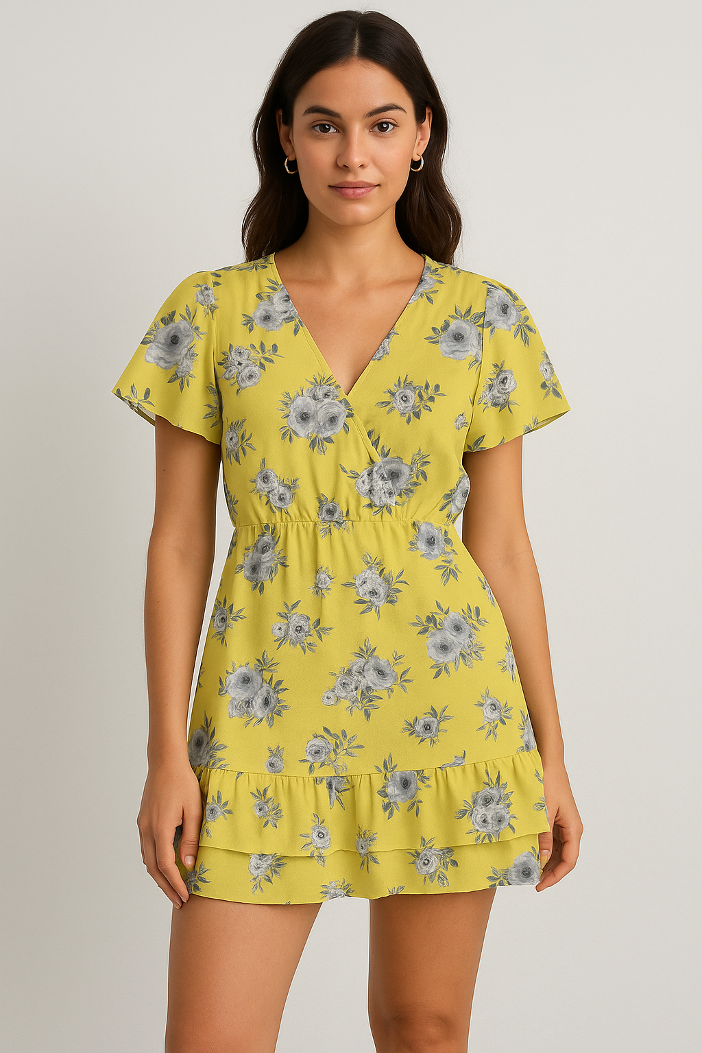 Vintage Art Of Flower Digital Printed Fabric - Pure Cotton